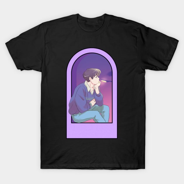 lofi guy T-Shirt by purplecrowshub